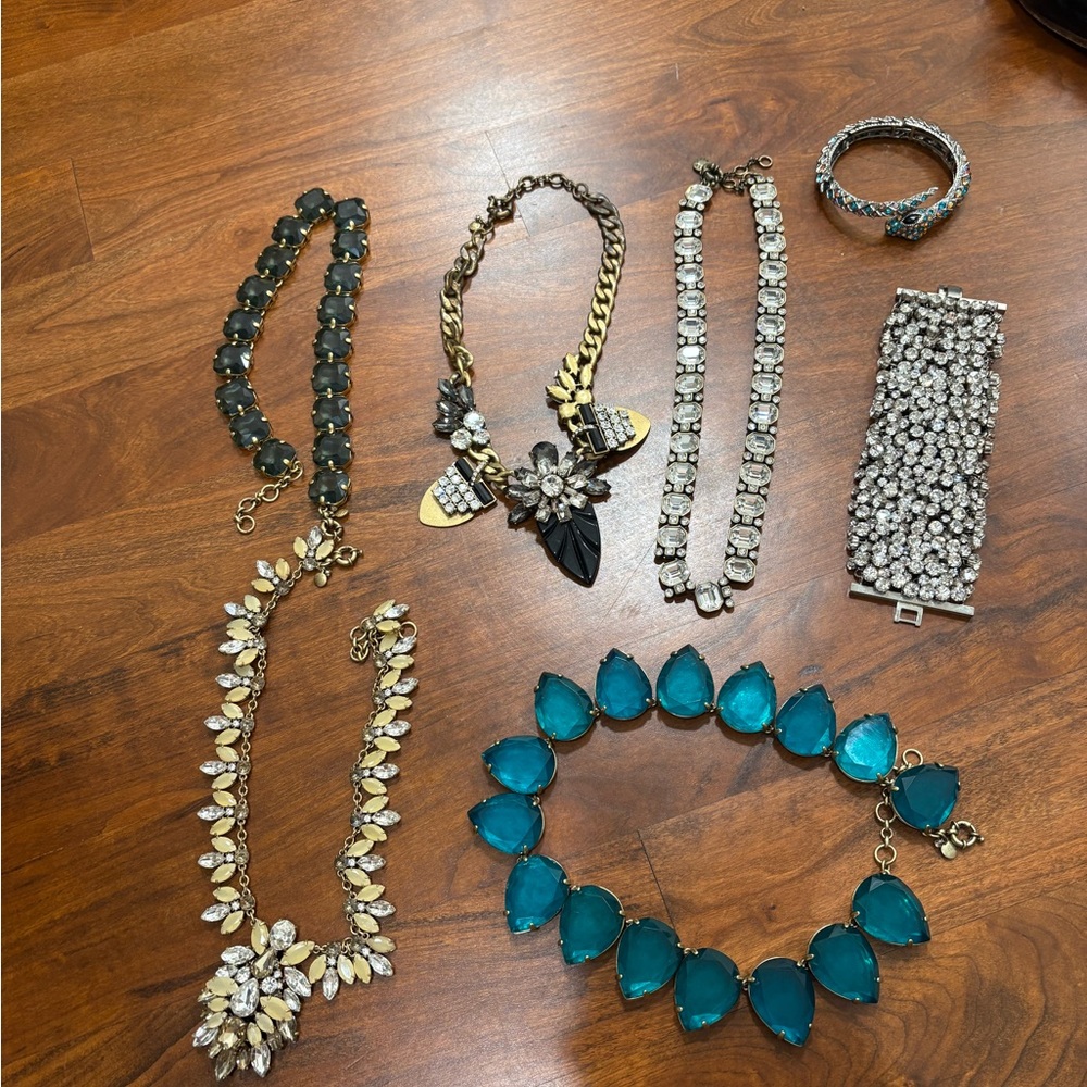 Variety of J. Crew necklaces and bracelets